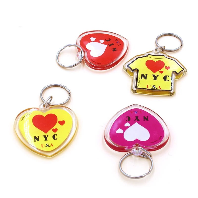 Beautiful Design Wholesale Keychains / Heart Shape Cheap Custom Acrylic Keychains