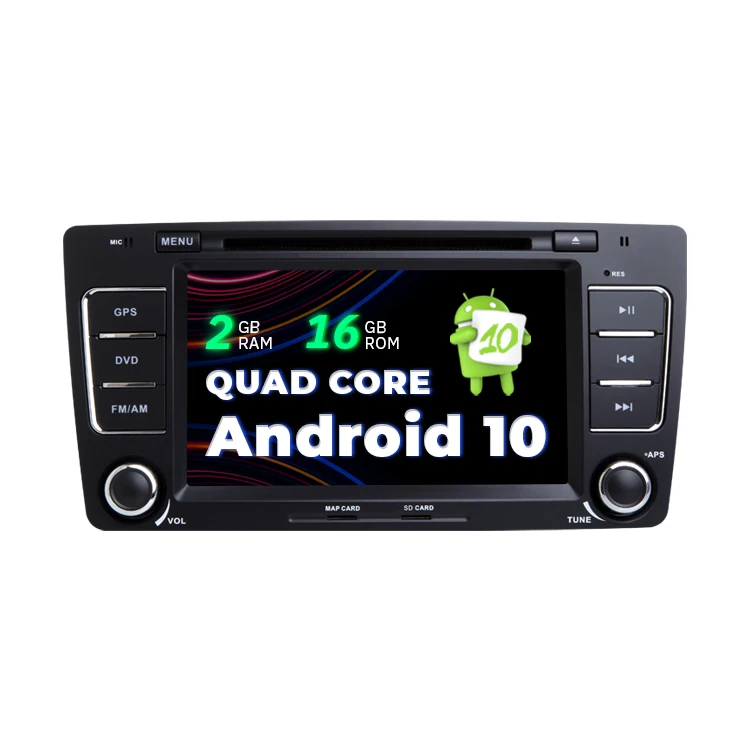 2Din Android 10 автомобильный DVD GPS для Skoda Octavia 2 3 A 5 A5 Yeti2009 20102011 2012 2013 Авторадио головное устройство навигация Мультимедиа
