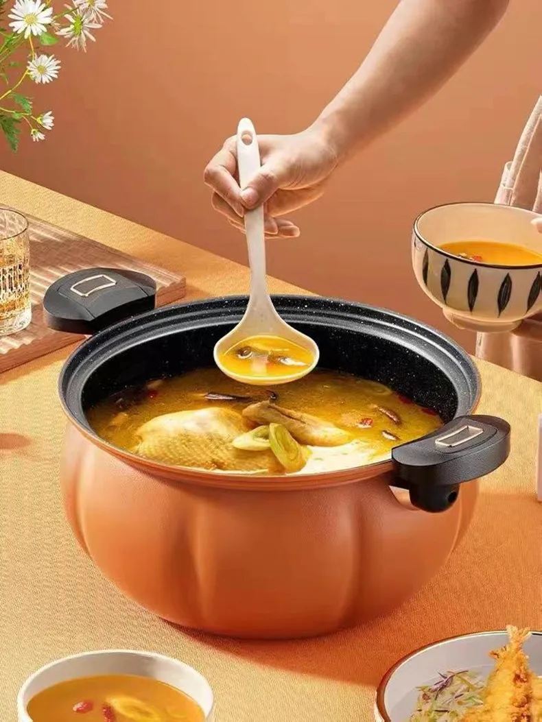 8 л микро скороварка Новый тыквенный суп горшок для тушеного мяса многофункциональный с антипригарным покрытием