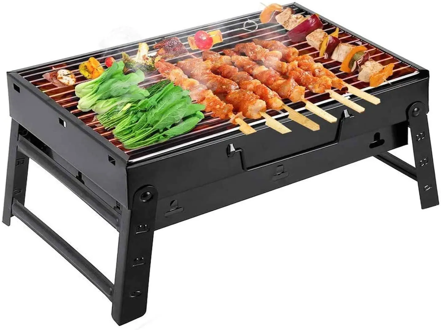 Charcoal Smoker Grill Outdoor Household camping Carbon Kamado Barbecue Charcoal Smoker Grill with Four Legs