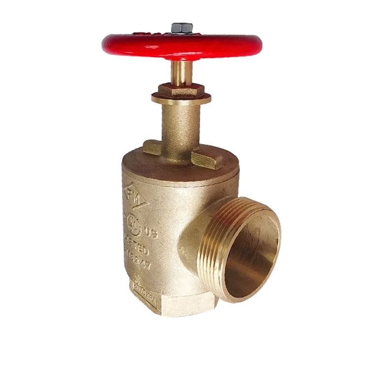 Высококачественный 2 1/2 дюйма входной Штекерный Выход Женский FM UL ULC Сертифицированный латунный угловой шланговый клапан