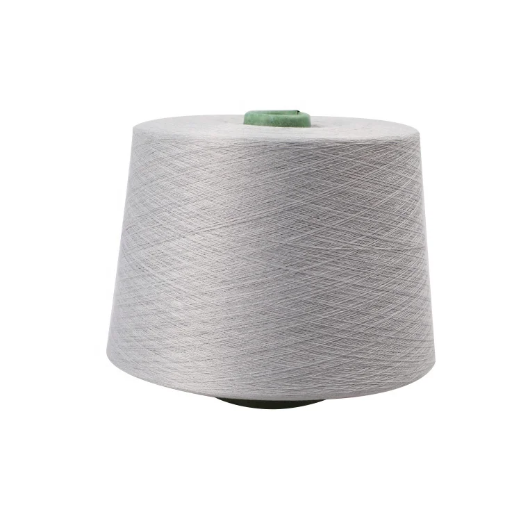 Excellent Material  Ne 32 1ply 84 Polyester 16 Stainless steel fibre Blend conductive yarn for Smart clothing