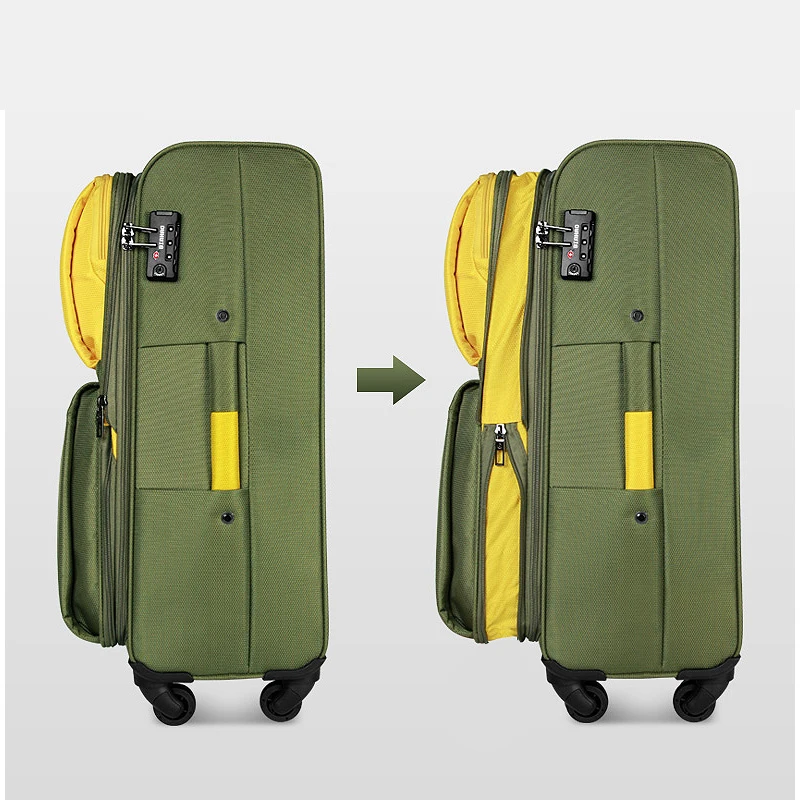 BINHAO-2  20'24'28' Oxford cloth Trolley Luggage  2022 Fashion Dual Color  3 Pieces cloth  Luggage Set Suitcase Factory OEM