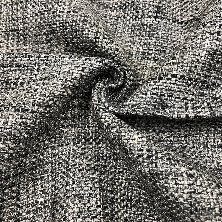 High quality grey modern cotton linen printed popular sofa fabric small quantity