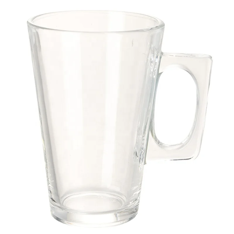 square handle coffee glass cup