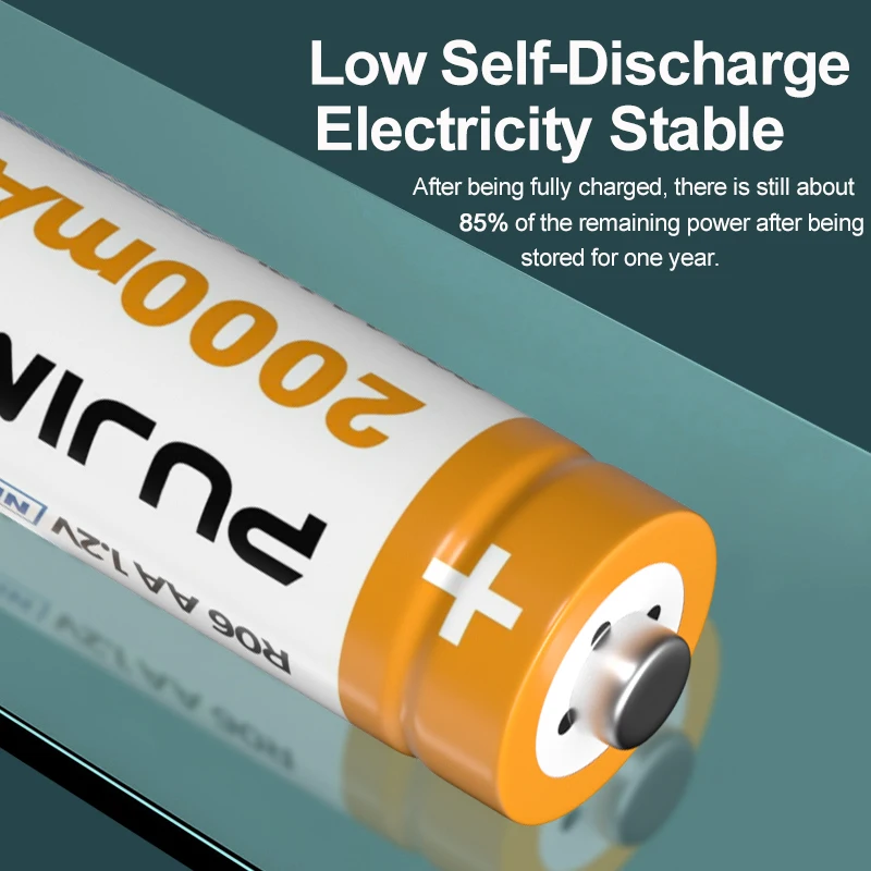 PUJIMAX good quality 8pcs nimh aa battery 1.2v toys drone 2a rechargeable batteries 2cards for flashlight