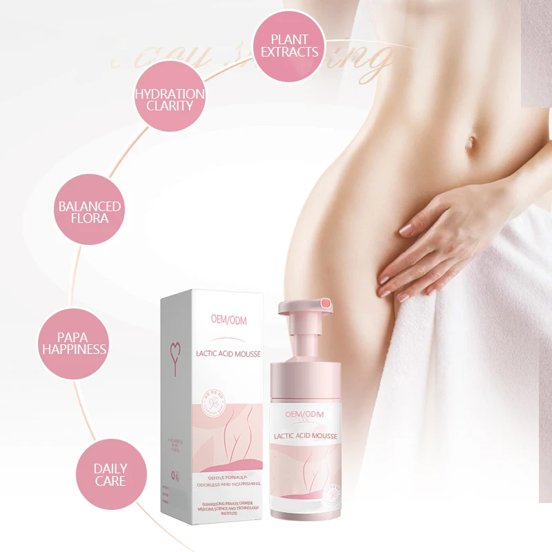 100% natural ingredients to protect health and balance PH value to reduce vaginal dryness and odor Feminine Cleansing Mousse