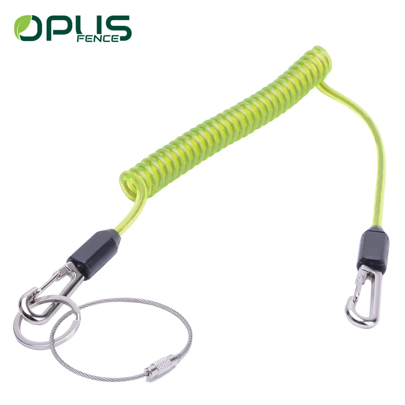 42g flexible green safety scaffolding spring tool lanyard