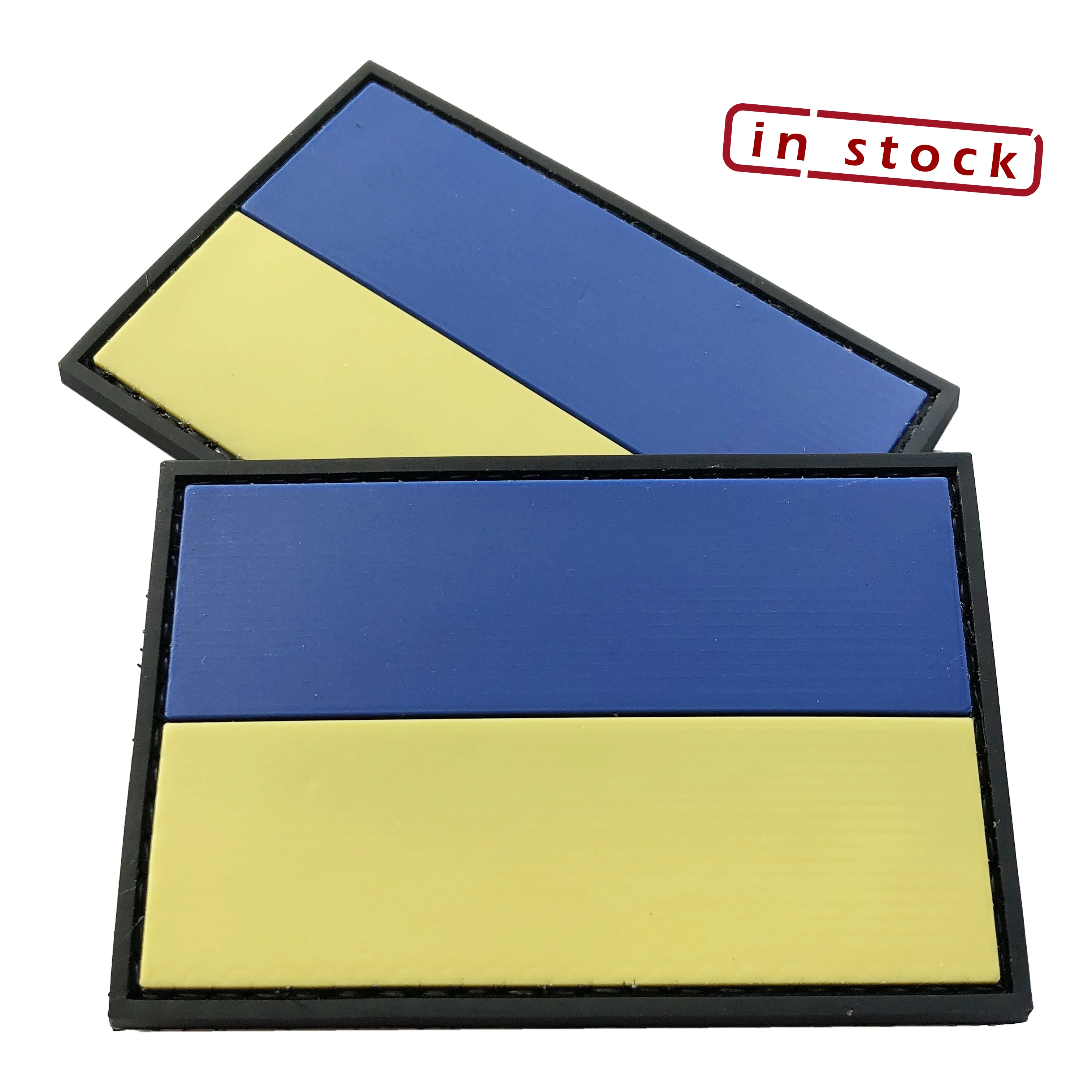 Wholesale Sticker On Patches Clothing Accessories Ukraine Flag PVC Rubber Patch Free Sample