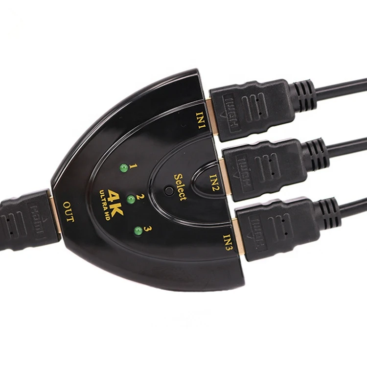 3 Input 1 Output Hub HDMI Switch Version 3in 1out Construction Multi Port 3D Video Switcher 4K*2K