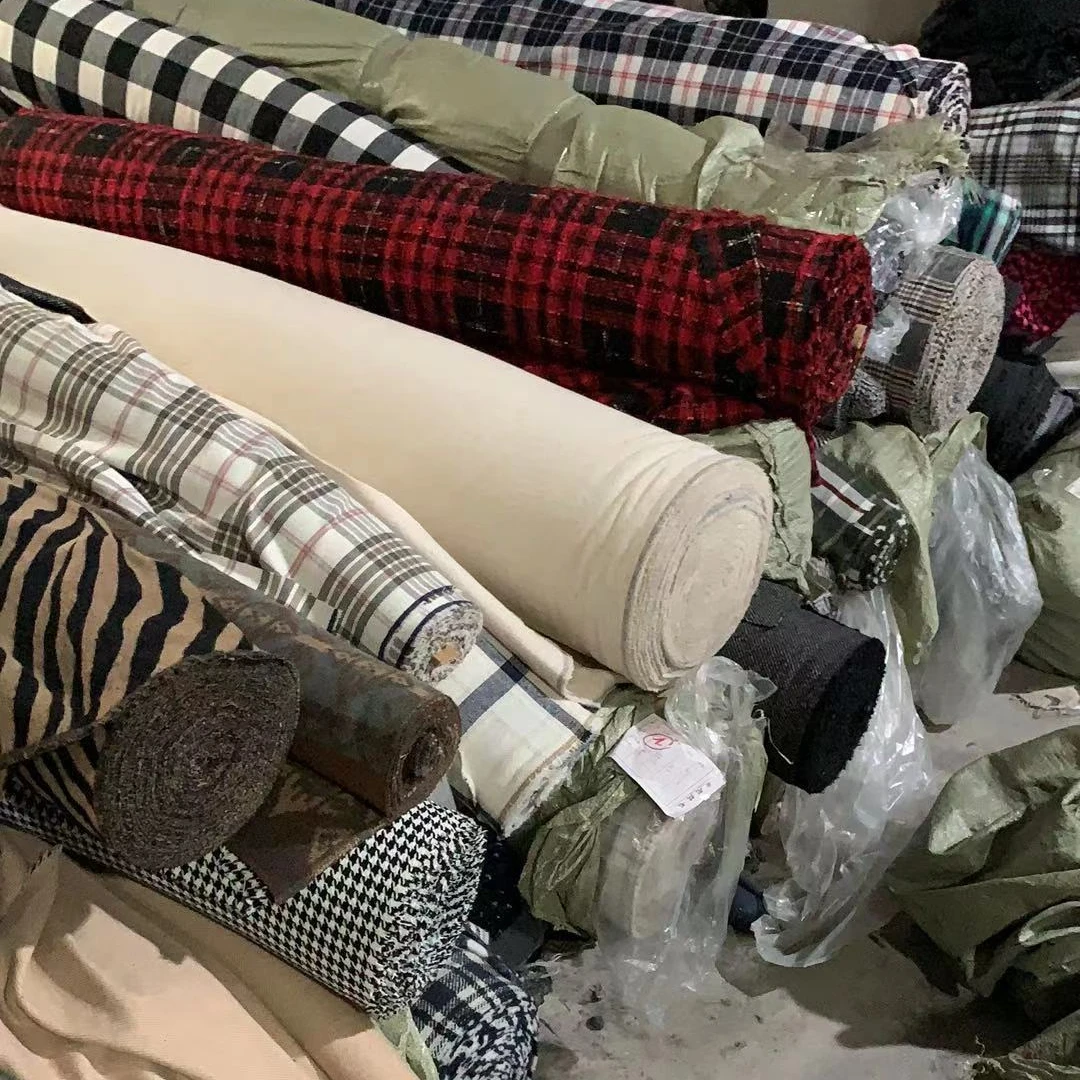 2022 high quality colorful stock lot mix tweed fabric wool fabric for suit coat