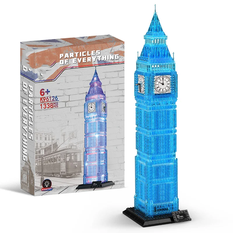 Модель Flytec и строительные блоки игрушка Big Ben модель освещения 1337 шт. кристаллические для сборки детей Обучающие стержни