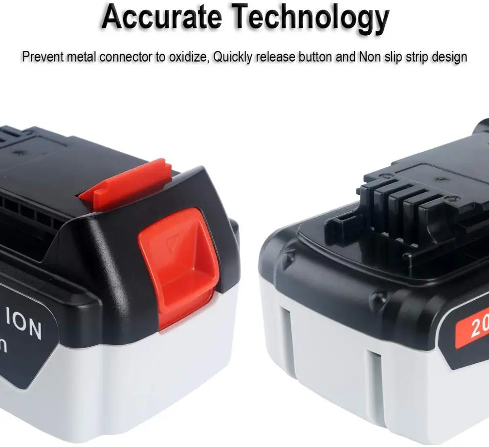 LBXR20 20 Volt Max Battery Replace for Black and Decker 20V Lithium Battery LB20 LBX20 LBXR2020 LBX4020 LB2X4020-OPE