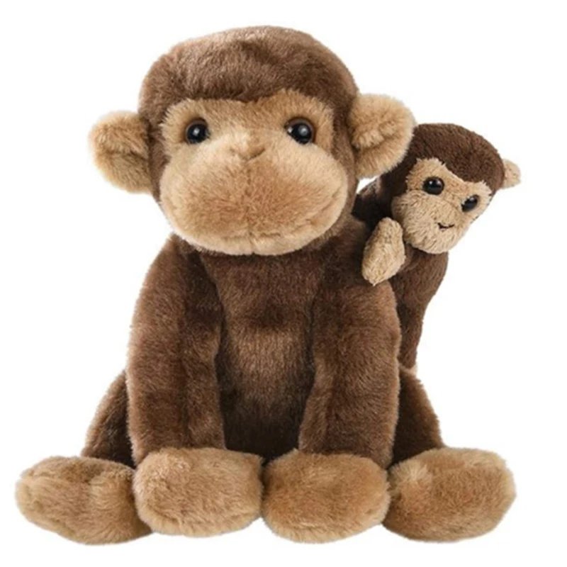 2025 Factory Custom With  Your logo Plush Monkey Mother and Baby Toy Big Monkey and Small Monkey Doll
