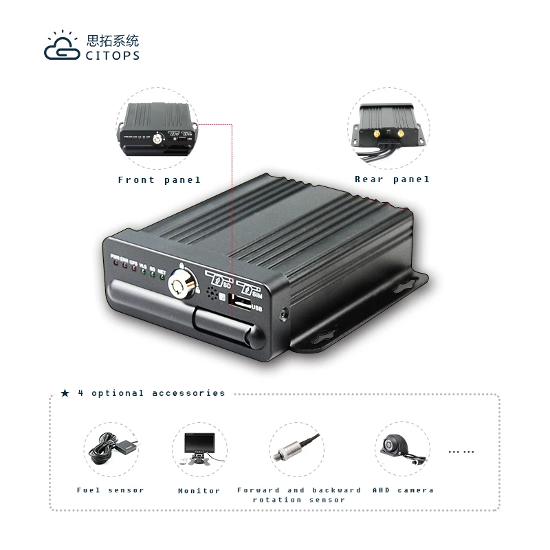 Горячая продажа портативный мини Мобильный DVR грузовик мониторинга 4CH SD карты