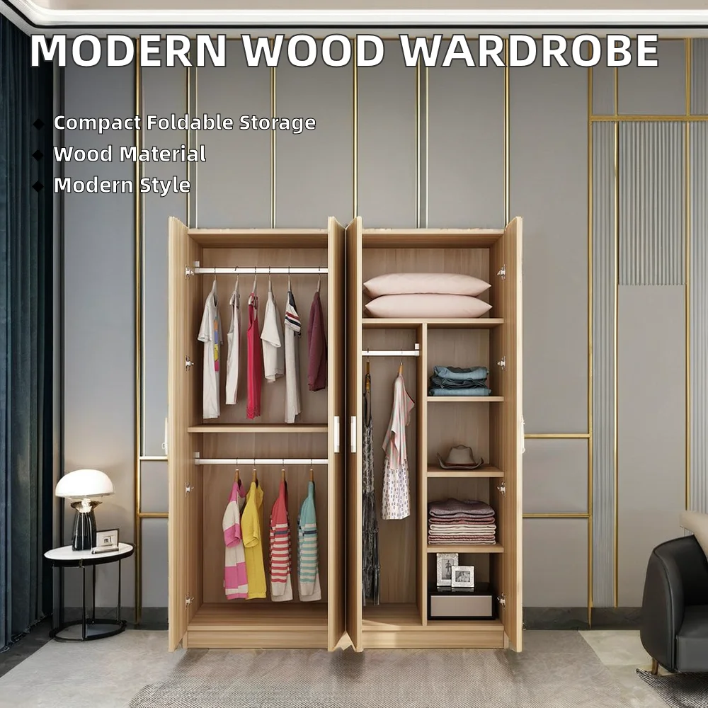 Современная домашняя мебель оптовая продажа с фабрики шкаф для одежды спальни панель хранения модный деревянный