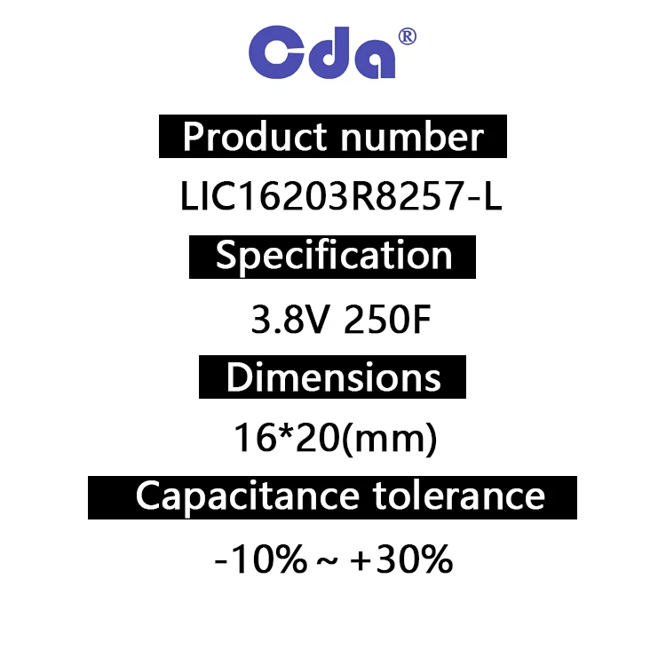 LIC Super Capacitor 3.8V30F LIC1013Q3R8306 10x13mm Capacitors  battery Back up power CDA Super Large Capacity Lithium Ion