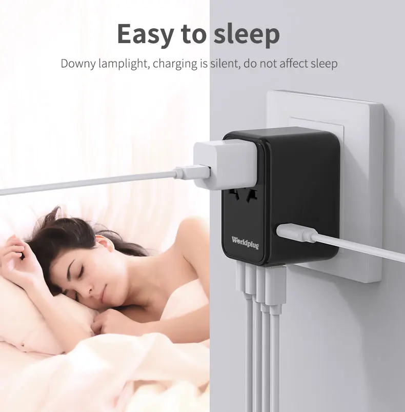 Сетевое зарядное устройство Worldplug GaN, 65 Вт, PD, Сверхбыстрая зарядка, Тип C, выход, универсальный адаптер для путешествий от производителя