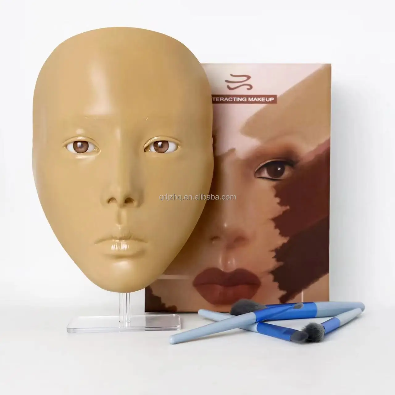 Wholesale Silicone  Eye Makeup Artist Starter Training Eye Shadow Eyebrow Practice  Head Face