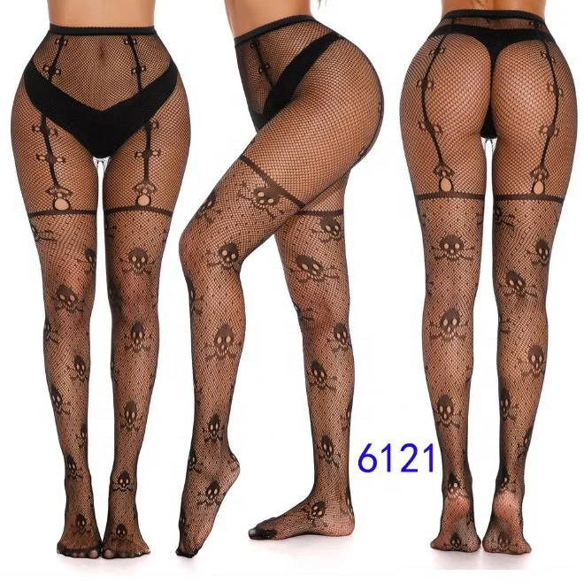 Hot Selling Women Sexy Tights Fishnet Stockings Patterned Tights Thigh-High Black Socks Lace Leggings Pantyhose
