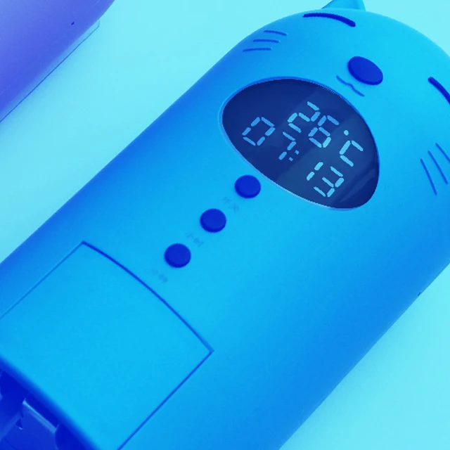 C3 Portable plastic auto toothpaste dispenser, LEDUVC toothbrush sanitizer sterilizer for kid family