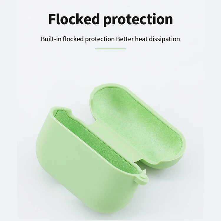 Simplicity Secure Liquid Silicone Sleeve For Airpods Pro Charging Case With Buckle For Shockproof Fall Resistance Case