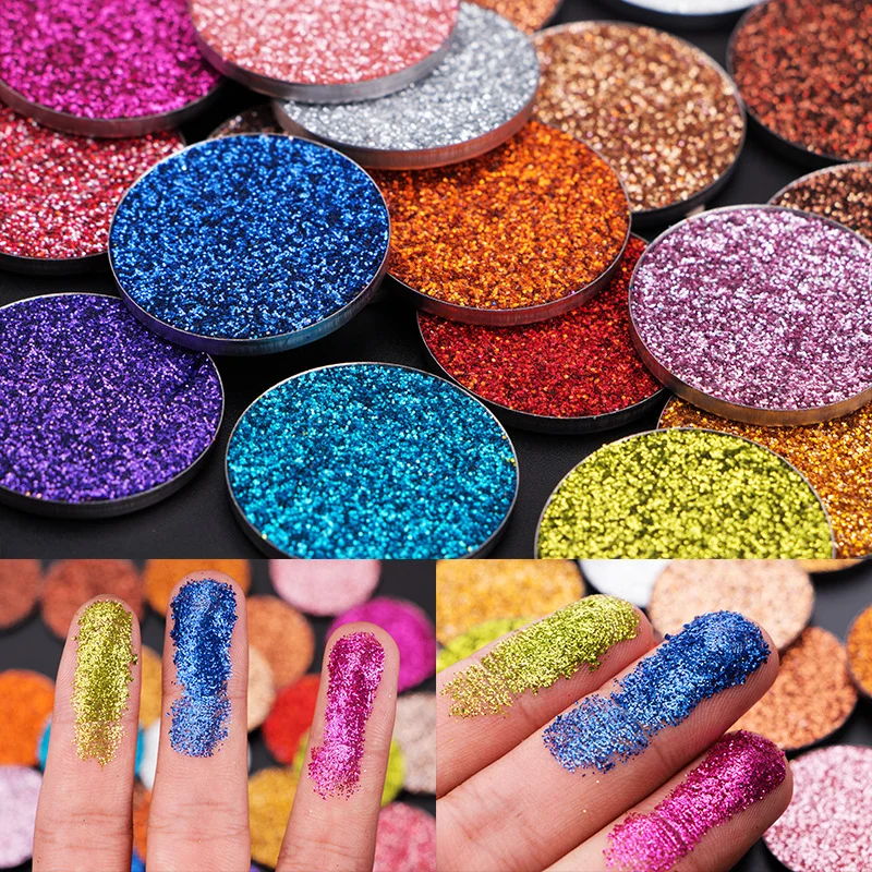 OEM Pressed Makeup Vegan single glitter EyeShadow Pressed Power Eye Shadow Single Shimmer Glitter Eyeshadow