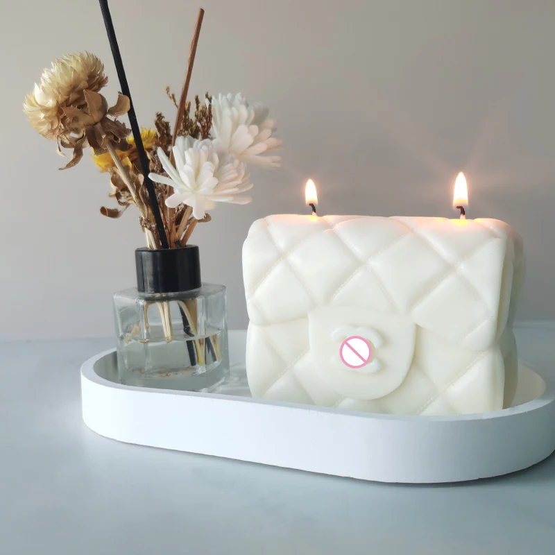 Custom Ins Home Decoration Luxury Fashion Handbag Candle Natural Soy Wax Branded Bag Scented Candles