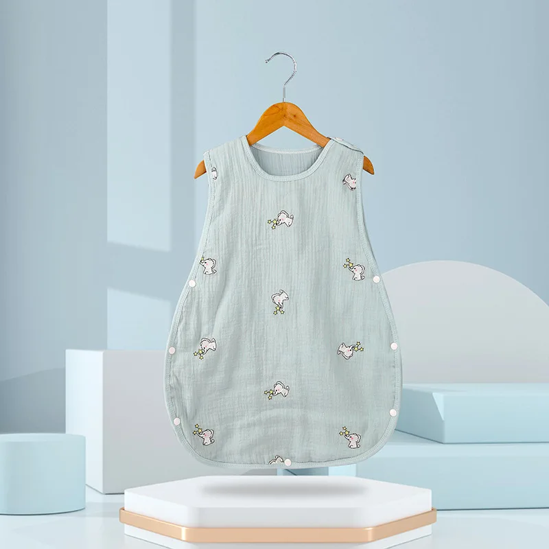 Baby Sleeping Bag Baby Cotton Gauze Sleeveless Vest Sleeping Shirt Anti Step Children Kick Quilt