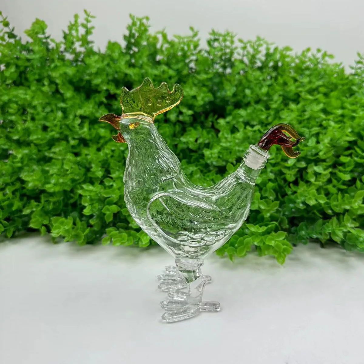 Handmade Creative Chicken Shape Glass Whiskey Wine Vodka Decanter Bottle