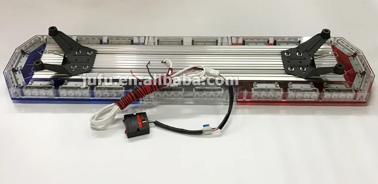 Cheap 47 inches red blue white amber green vehicle truck warning light bar 88w red blue LED flashing used emergency light bars