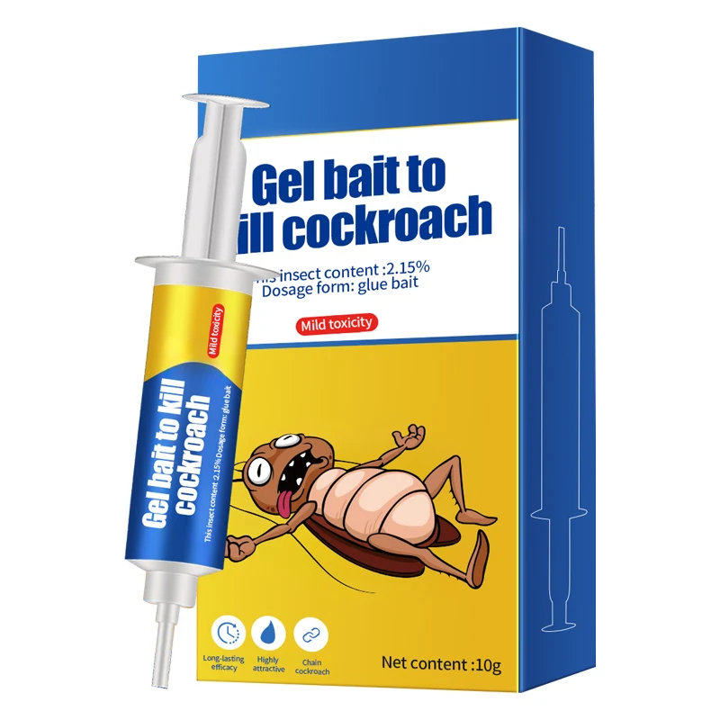 Customized 10 gram tubes of cockroach bait syringes Cockroach gel bait kills hidden cockroaches