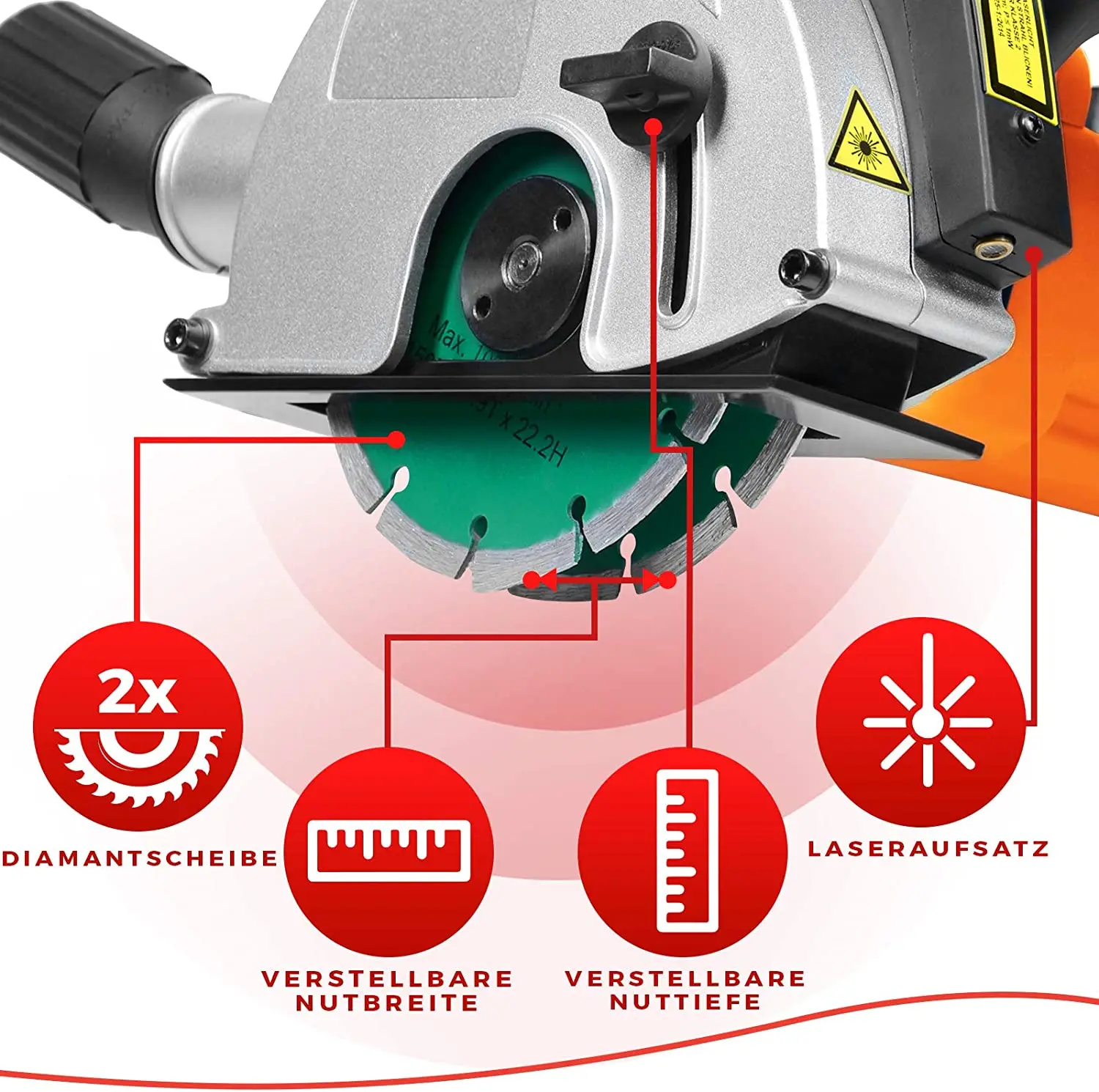 Electric Power Concrete Wall Chasers Slotting Machine Groove Cutter Tool Electric Tool 10Cm With Vacuum