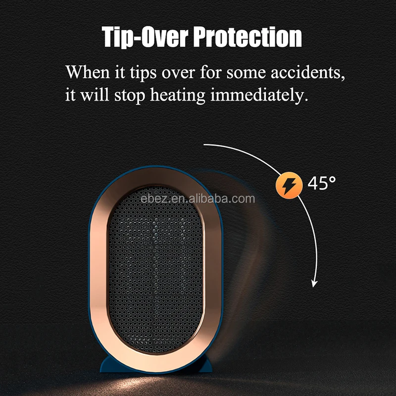 Amazon Hot  Selling PTC Heater Temperature Control Portable Electric Ceramic Space PTC Heater Small Space Heater for Office