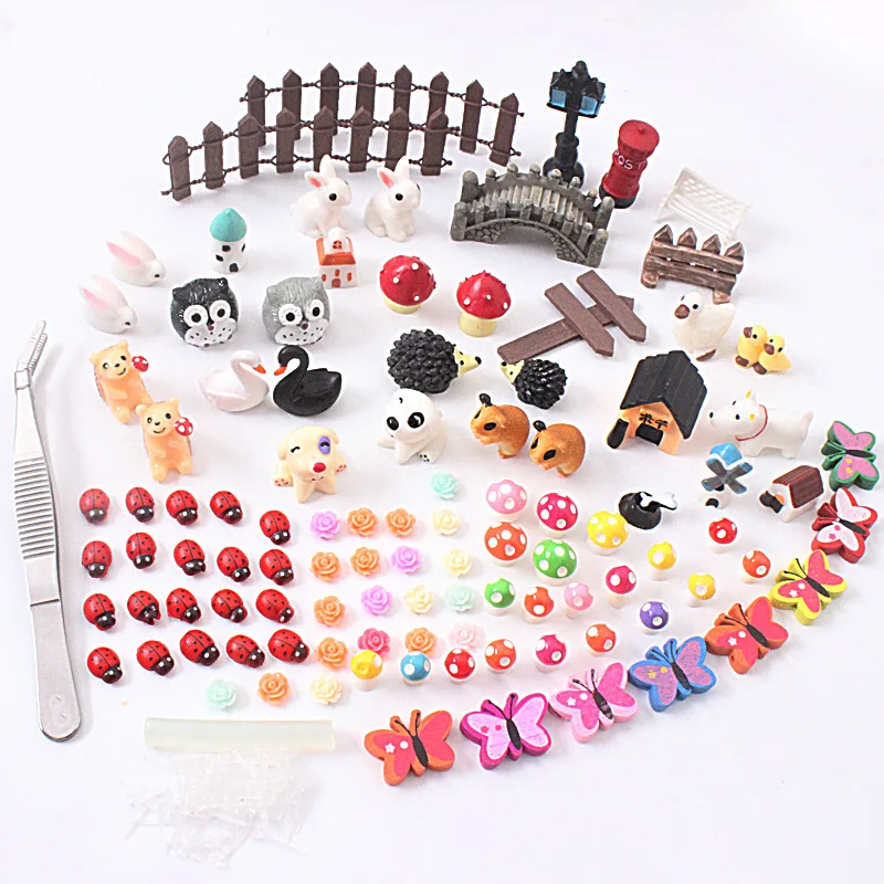 Оптовая продажа 100 шт. дракари миниатюрные полимерные животные сказочные садовые аксессуары микро-ландшафтные украшения для собак художественная модель