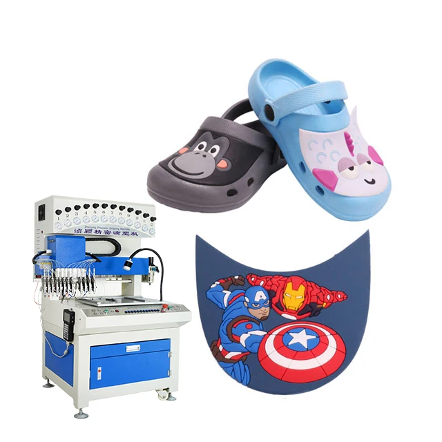 Easy-to-operate 12-color automatic drip molding machine for making Pvc rubber logo silicone keychain drip molding machine