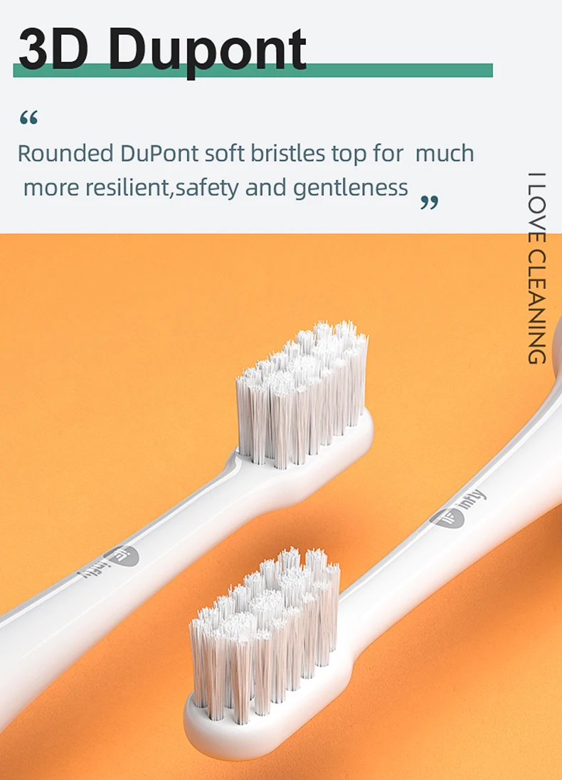 4 шт. щетинки Dupont Sonic электрическая зубная щетка для замены infly T03S