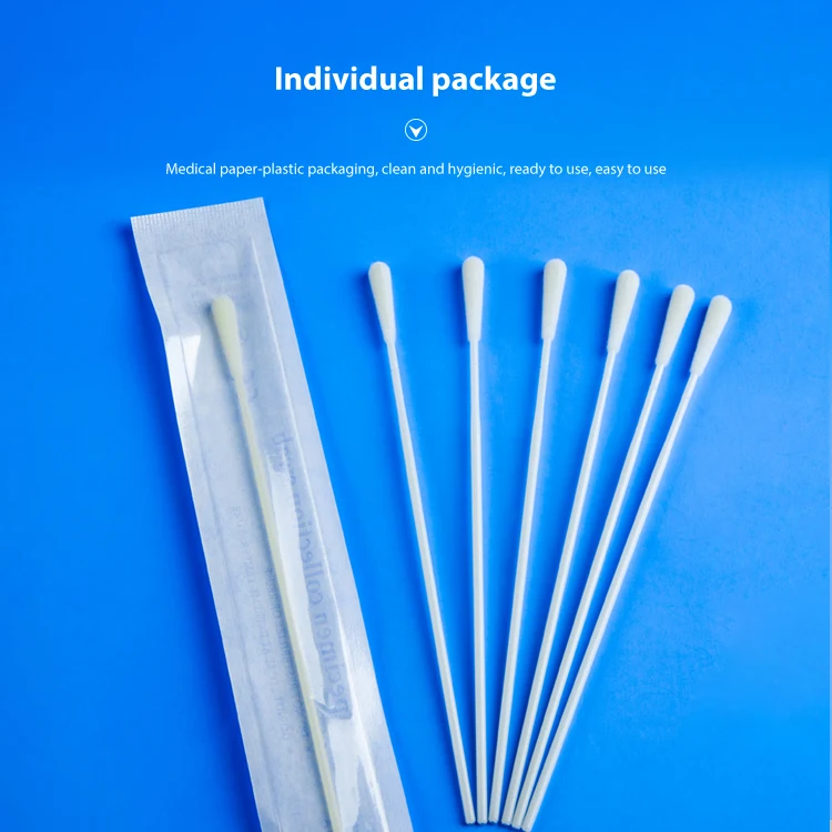 Nasopharyngeal Throat Buccal Sample Collection Test Transport Oral Medical Sampling Foam Swab