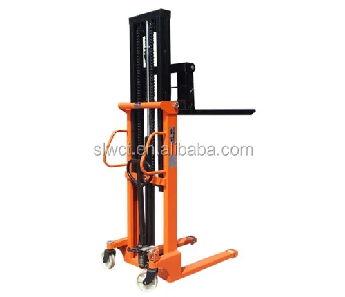 Straddle-leg 1.6m Manual forklift stacker hydraulic Pallet Stacker