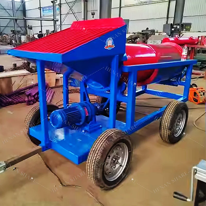 solid waste rotary drum screening machine wedge wire rotary drum screen