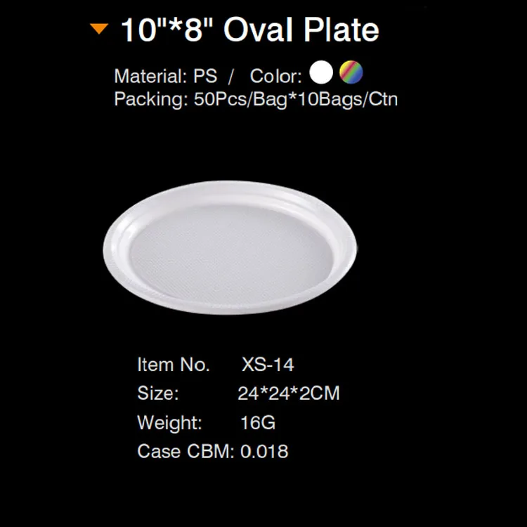 Plastic Plate New Arrivals Wholesale Best Selling Premium Disposable Round Plastic Plate 6/7/9/10 Inch Party Plastic Oval Plate