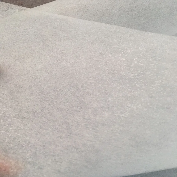 1035HF gum stay non woven chemical bonded base fabric and scatter fused embroidery stabilizer fusing interlining