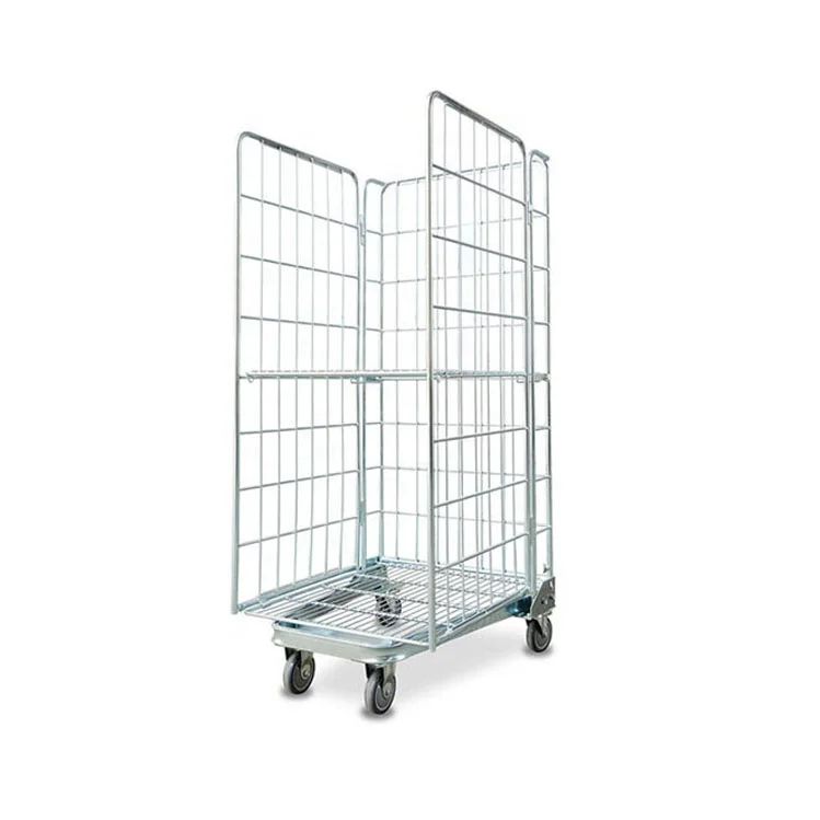 Высококачественная Оцинкованная цинковая логистическая тележка, ручная тележка, роликовый контейнер для логистики