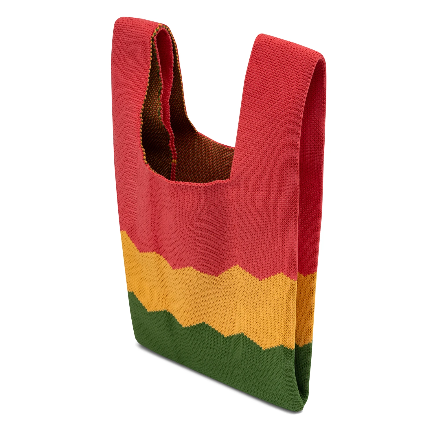 portable small mini japanese wrist bag for lady women colorful design cheap promotion knot knitted tote wrist bag