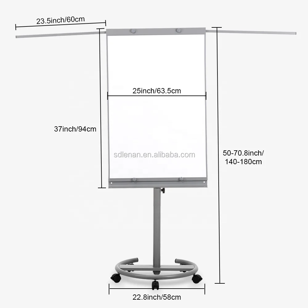  Office school supplies mobile magnetic dry erase white board flip chart stand portable height adjustable