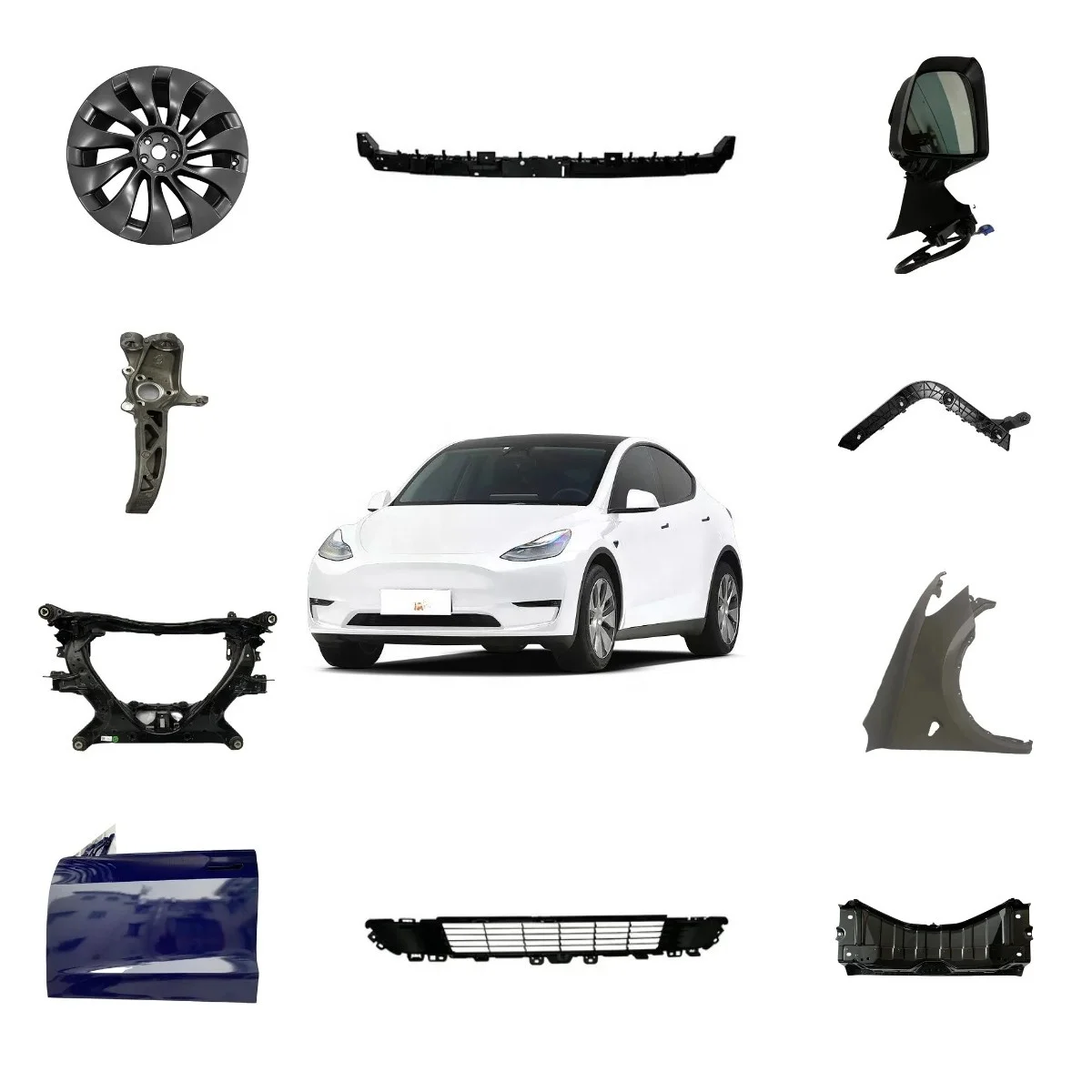 Original New and used Auto Parts Front/Rear storage box license plate holder console Car Spare Parts For Tesla Model 3 Y S X