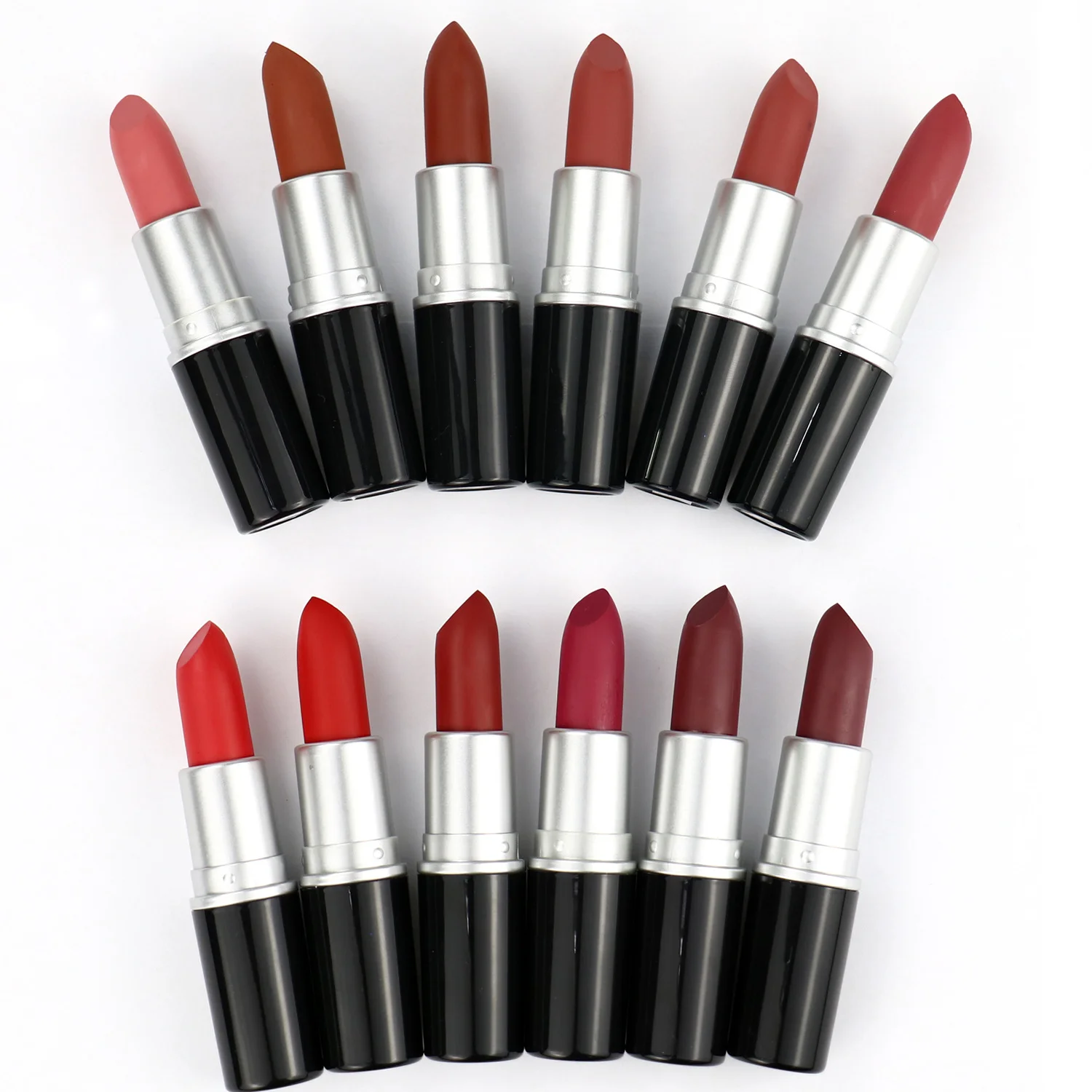 Moisturizing Waterproof Luxury Wholesale Organic Vegan Make Your Own Brand Private Label 14 Color Nude Black Tube Lipstick