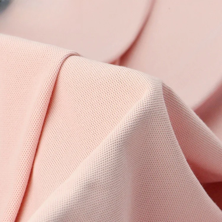 215gsm bird eyes mesh knit 100% cotton pique jersey fabric pique for men polo t shirts