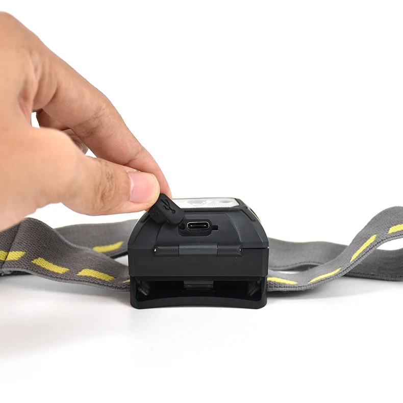 Dual Power Rechargeable Headlamp for Outdoor, Fishing, Camping and Climbing with White Red Green Light