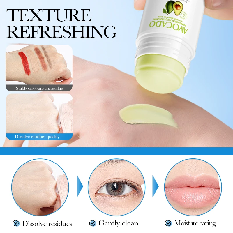 OEM FAYANKOU Private Label Face Deep Cleansing Balm Avocado Natural Makeup Removal Stick Facial Cleansing Makeup Remover Stick